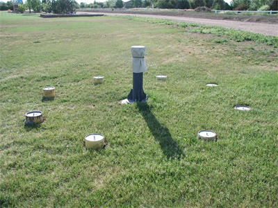 Completed concrete posts.